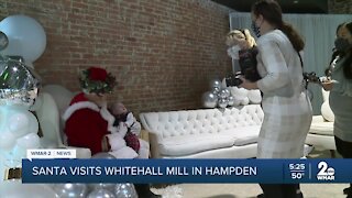 Santa visits Whitehall Mill in Hampden