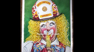 Sparky the clown… painting progression