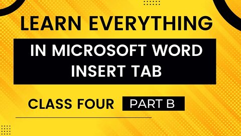 Learn Everything In Microsoft Word Insert Tab. (Part B)