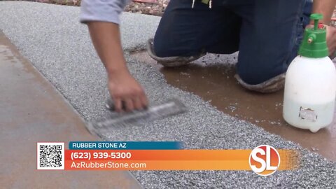 Rubber Stone AZ can replace ugly, cracked concrete on your patio with custom coating