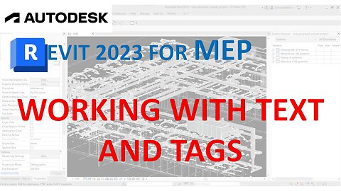 REVIT 2023 FOR MEP - Work with Text and Tags
