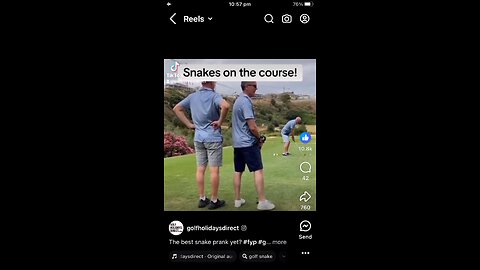 Golf Club snake prank