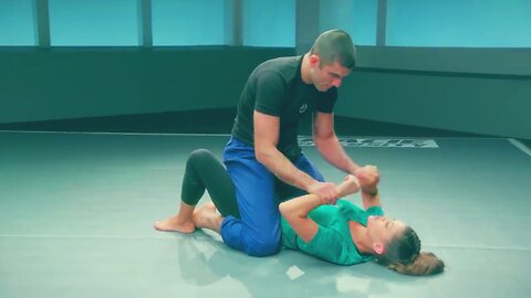 Women's Self-defense Technique - Man Pinning Both Wrists in Mount Position