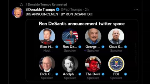 Great Intel May 25 > Donald Trump Big Announcement by Ron DeSANTIS.