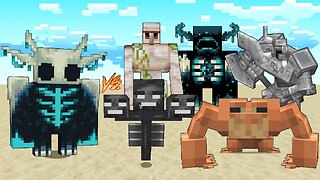 Hollow Warden Vs Warden, Mutant Frog, Wither, Ferrous Wroughtnaut, Iron golem