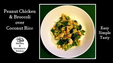 Peanut Chicken & Broccoli Over Coconut Rice