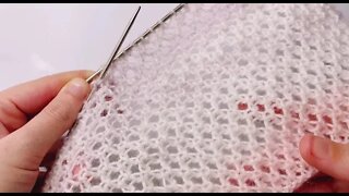 🧶How to knit lace stitch simple tutorial