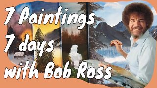 I Followed Bob Ross Tutorials | 7 Paintings in 7 Days | what happened?