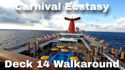 Carnival Ecstasy Desk 14 Walkaround