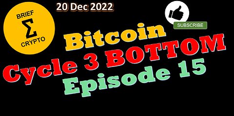 BITCOIN BOTTOM ? - Episode 15 - Crypto news, talk, cycle, bottom