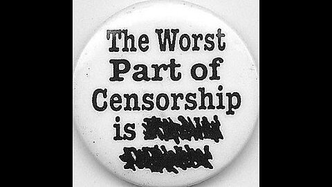 THE CENSORSHIP WILL CONTINUE UNTIL FREE SPEECH IS DEAD.