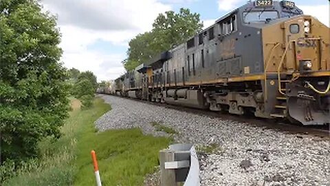 CSX M369 Manifest Mixed Freight Train from Creston, Ohio June 24, 2023