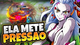 ELA DEVERIA ENTRAR PRO META! METE MUITA PRESSÃO | MOBILE LEGENDS