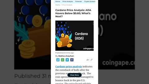Cardano Price Analysis: ADA Hovers Below $0.60; What’s Next? @AltcoinDaily @CryptoCasey @aantonop