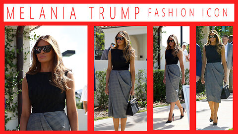 Melania Trump Fashion Icon - Pinstripes and Checker Print for Midterm Elections