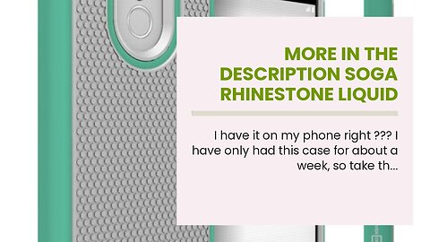 More In The Description SOGA Rhinestone Liquid Quicksand Cover Cute Girl Phone Case Compatible...