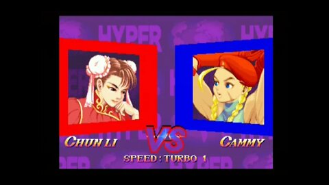 Hyper Street Fighter 2 AI Nerf (PS2) - Chun Li (Champ/Dash) - Hardest - No Continues