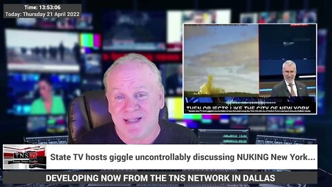 RUSSIAN State TV hosts GIGGLES Uncontrollably Discussing NUKING New York...