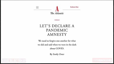 Atlantic's COVID Amnesty Appeal: Never Forget