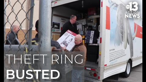 Las Vegas police unload 30-foot trailer of stolen goods