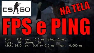 CSGO - Como Mostrar PING e FPS na Tela / PING e FPS apertando TAB