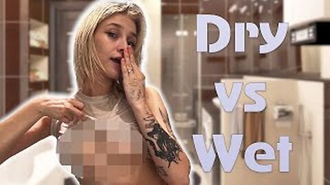 [4K]👙🚫 Wet vs Dry Clothing Experiment |Transparent Haul (2024)