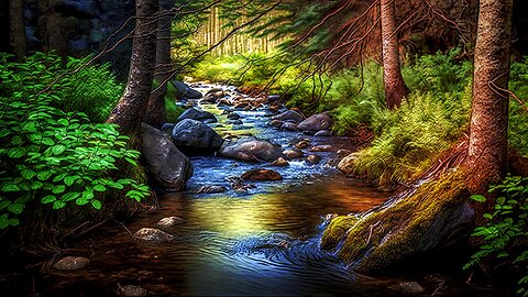 A Forest Stream - Sleep Sounds - BLACK SCREEN - Fall Asleep Fast - Restful Sleep