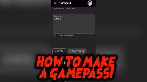 How to Make a Gamepass in Roblox Mobile