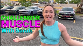 25 CAR LINEUP OF CHALLENGER MUSCLE CARS WITH SARAH