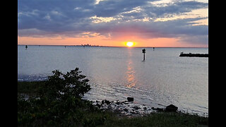 Tampa Bay Sunset overlooking Tampa and St Petersburg