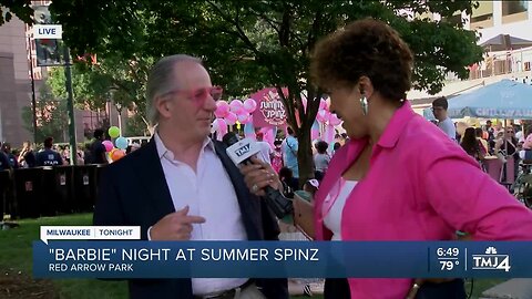 Greg Marcus celebrates new 'Barbie' movie at Red Arrow Park