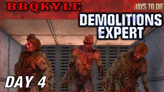 Taking on a small army. (7 Days to Die - Demolitions Expert: Day 4)