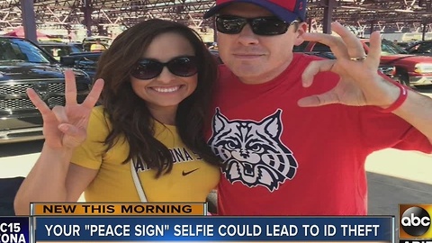 Your 'peace sign' selfie could lead to ID theft