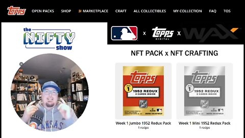 Topps MLB NFT Baseball Cards WAX Crafting and Pack Opening