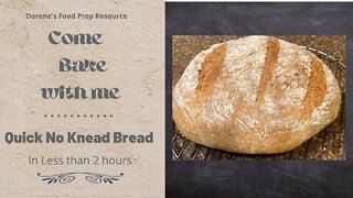 Super Quick No Knead Bread in Under 2 Hours Start to Finish