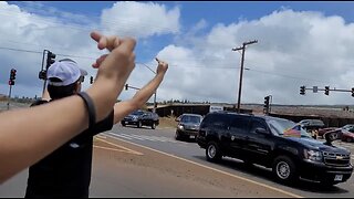 Joe Biden Greeted by Lahaina Maui Residents