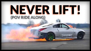 DRIFT CAR FIRE During RIDE ALONG!