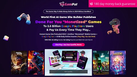 GamPal Review - World’s First AI Game Website Builder Creator