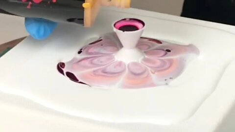Acrylic Pouring With the Smallest Funnel Thing!