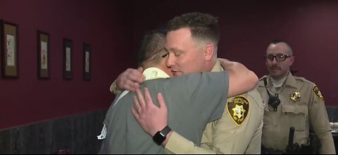 EXCLUSIVE: ShangHai Taste waiter reunites with LVMPD officer that helped save his life