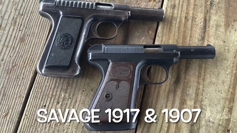 Savage Model 1917 first shots at the range. Guest appearance by older brother the 1907 both 32 acp