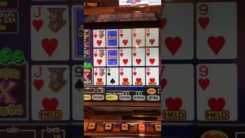 Inside Straight Flush Draw #Shorts #VideoPoker