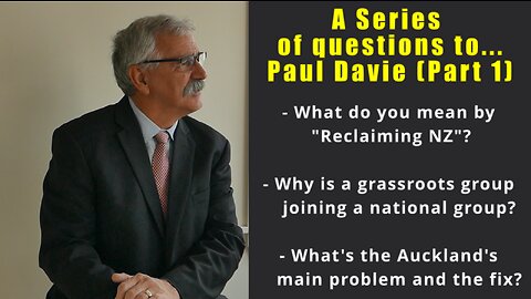 Rock The Vote NZ candidate for Auckland Central, Paul Davie, responds.....Part 1