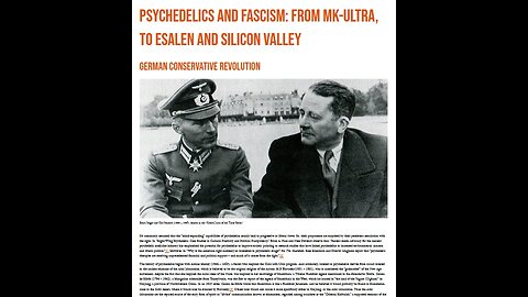 Nazis on Acid: Fascism & Psychedelics, Satanism & Transhumanism, David Livingstone 06Oct23
