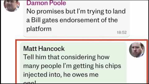 💥Leaked Matt Hancock Messages Discuss Deploying New Variant & Injecting Chips From Bill Gates 📣