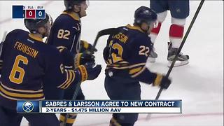 Sabres, Larsson agree to new 2-year contract