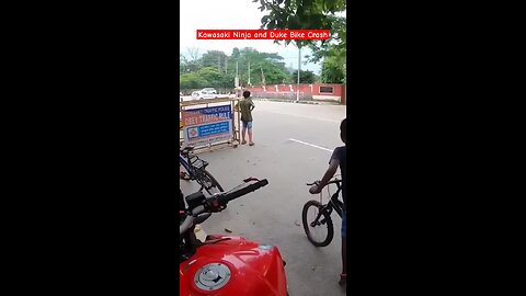 KTM vs Kawasaki bike crash