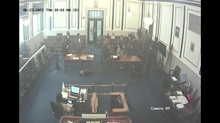 WATCH: Courthouse surveillance shows dad attack man accused of killing his son
