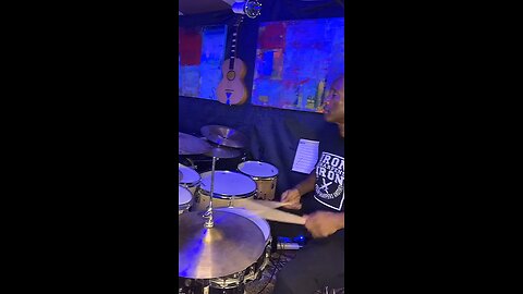 Experimenting on the drums