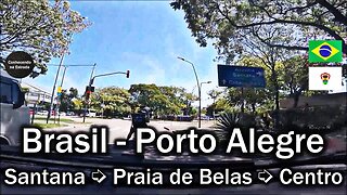 🚗 🌞 Dirigindo por Porto Alegre, bairros Santana ➡️ Praia de Belas ➡️ Centro.